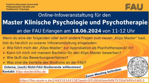 Zum Artikel "Online-Infoveranstaltung zum Psychotherapie-Master"
